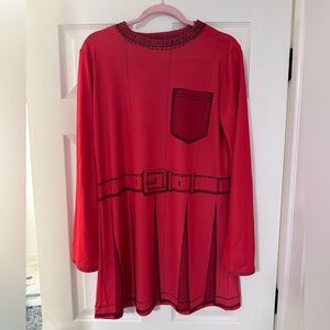 Vintage EUC Marc Jacobs Trompe L’oeil Red & Black Dress